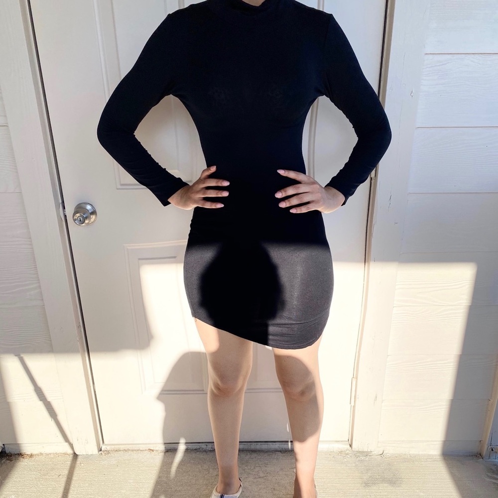 Missguided bodycon black dress